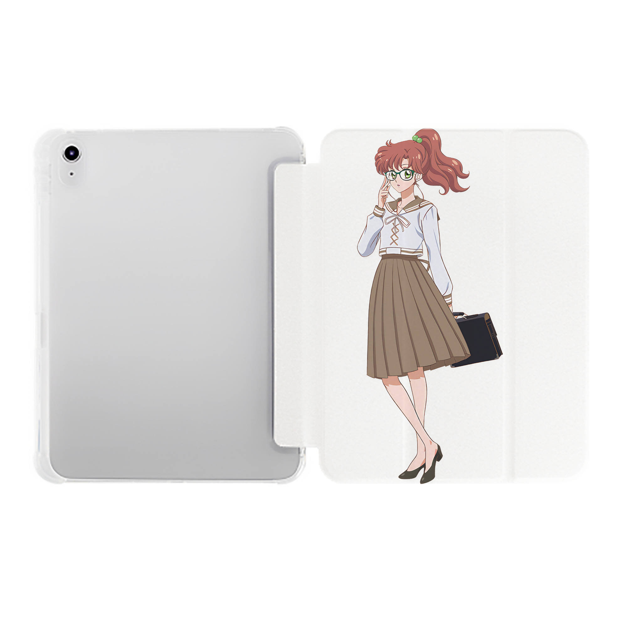 （画像用） 美少女戦士セーラームーン 木野 まこと きの まこと Sailor Moon Kino Makoto （セーラージュピター；Sailor Jupiter） IPad ケース ペン収納付き 三つ折りスタンド PUレザー×シリコン 対応機種9.5/10.5/10.9インチ